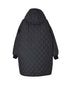 NAM2562PP PLAIN POLYESTER×PLAIN POLYESTER OVERSIZED MID-LENGTH HOODED COAT WITH RIBBED CUFF