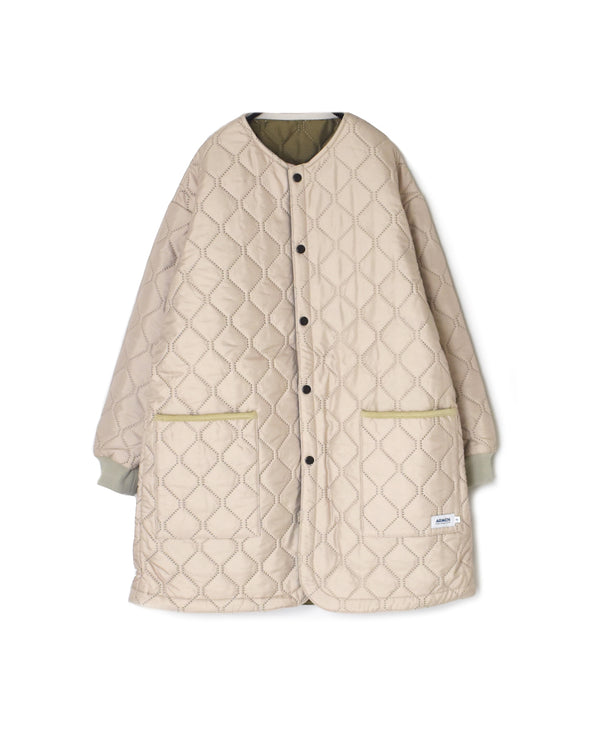 NAM2563PP PLAIN POLYESTER×PLAIN POLYESTER OVERSIZED NO COLLAR COAT