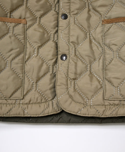 NAM2651PP POLYESTER × POLYESTER OVERSIZED NO COLLAR JACKET WITH RIBBED CUFF