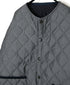 NAM2651PP POLYESTER × POLYESTER OVERSIZED NO COLLAR JACKET WITH RIBBED CUFF
