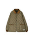 NAM2652PP POLYESTER × POLYESTER OVERSIZED STAND FALL COLLAR JACKET WITH RIBBED CUFF