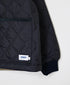 NAM2652PP POLYESTER × POLYESTER OVERSIZED STAND FALL COLLAR JACKET WITH RIBBED CUFF