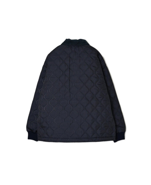 NAM2652PP POLYESTER × POLYESTER OVERSIZED STAND FALL COLLAR JACKET WITH RIBBED CUFF
