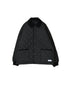 NAM2652PP POLYESTER × POLYESTER OVERSIZED STAND FALL COLLAR JACKET WITH RIBBED CUFF