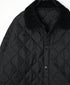 NAM2652PP POLYESTER × POLYESTER OVERSIZED STAND FALL COLLAR JACKET WITH RIBBED CUFF