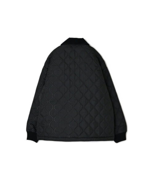 NAM2652PP POLYESTER × POLYESTER OVERSIZED STAND FALL COLLAR JACKET WITH RIBBED CUFF