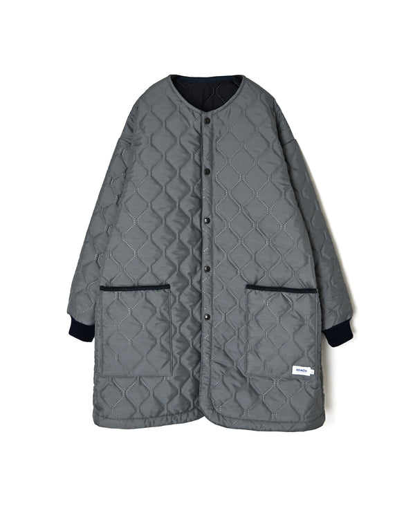 NAM2563PP PLAIN POLYESTER×PLAIN POLYESTER OVERSIZED NO COLLAR COAT