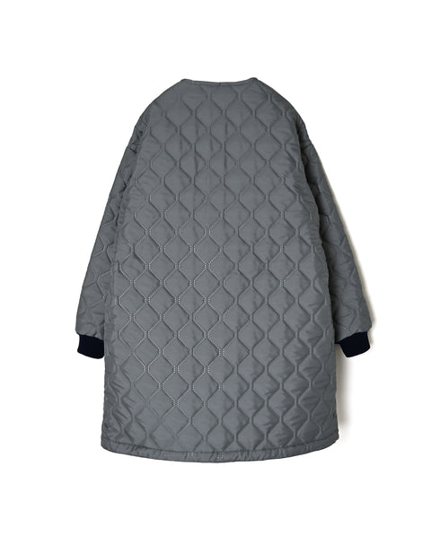 NAM2563PP PLAIN POLYESTER×PLAIN POLYESTER OVERSIZED NO COLLAR COAT