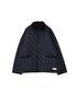 NAM2661 POLYESTER × FLEECE HEAT QUILT OVERSIZED STAND FALL COLLAR JACKET