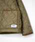 NAM2661 POLYESTER × FLEECE HEAT QUILT OVERSIZED STAND FALL COLLAR JACKET