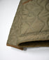 NAM2661 POLYESTER × FLEECE HEAT QUILT OVERSIZED STAND FALL COLLAR JACKET