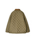 NAM2661 POLYESTER × FLEECE HEAT QUILT OVERSIZED STAND FALL COLLAR JACKET