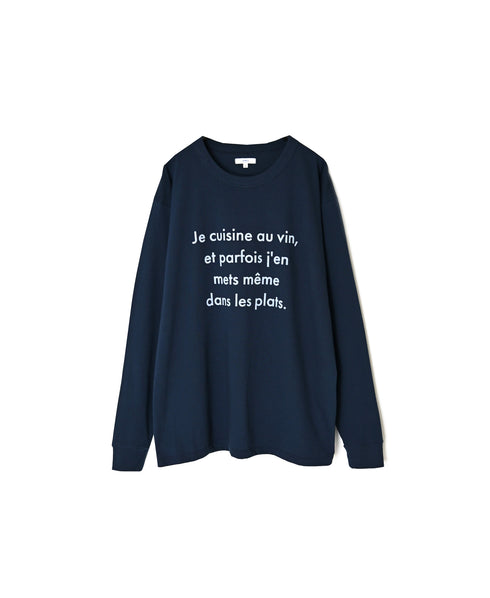 NFA2351P48 "CUISINE" COTTON JERSEY CREW NECK OVERSIZE L/SL T-SHIRT WITH CUFF