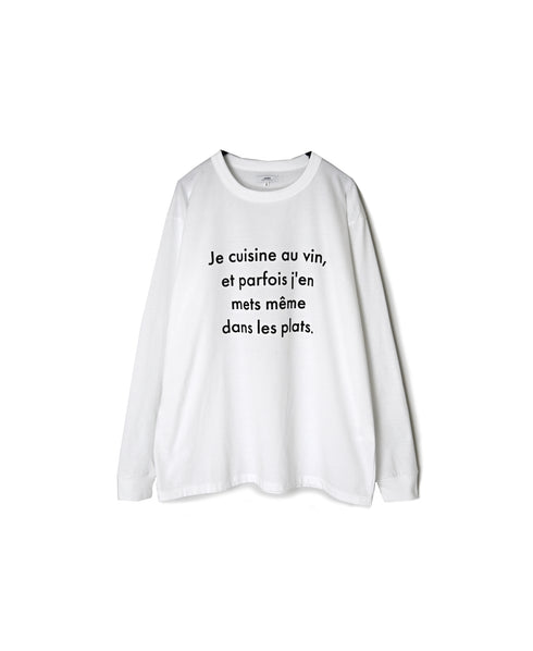 NFA2351P48 "CUISINE" COTTON JERSEY CREW NECK OVERSIZE L/SL T-SHIRT WITH CUFF