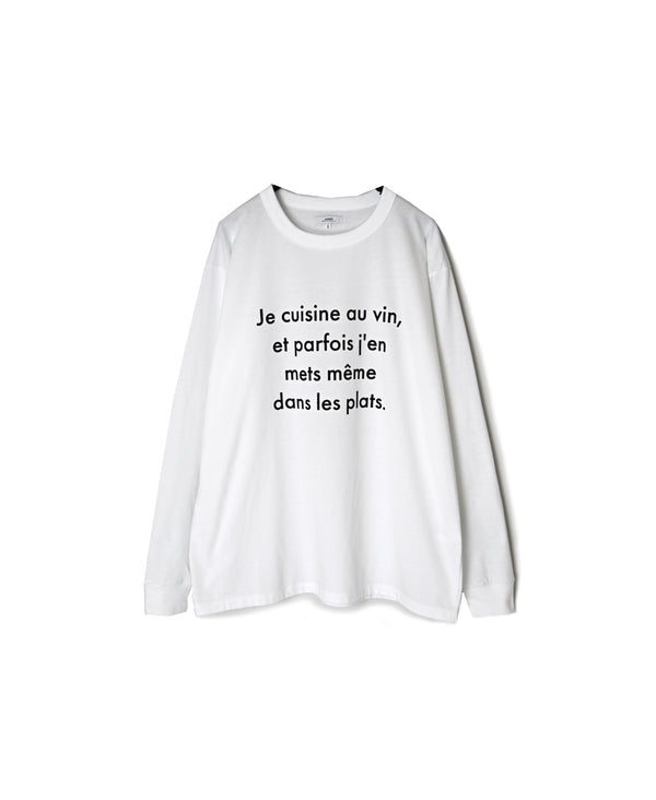 NFA2351P48 "CUISINE" COTTON JERSEY CREW NECK OVERSIZE L/SL T-SHIRT WITH CUFF