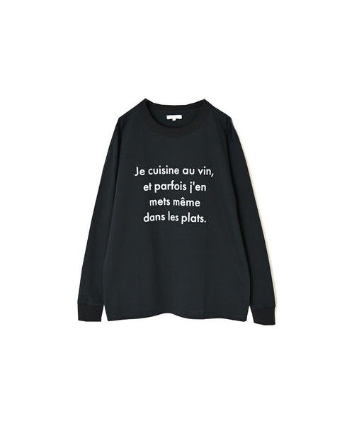 NFA2351P48 "CUISINE" COTTON JERSEY CREW NECK OVERSIZE L/SL T-SHIRT WITH CUFF