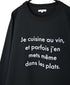 NFA2351P48 "CUISINE" COTTON JERSEY CREW NECK OVERSIZE L/SL T-SHIRT WITH CUFF