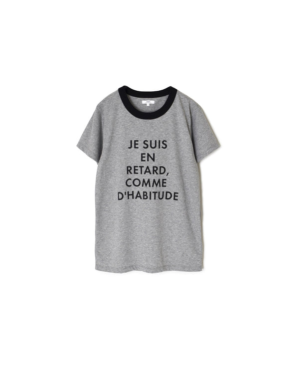 NFA2601P47 "RETARD" 4.4oz COTTON JERSEY CREW NECK S/SL RINGER T-SHIRT