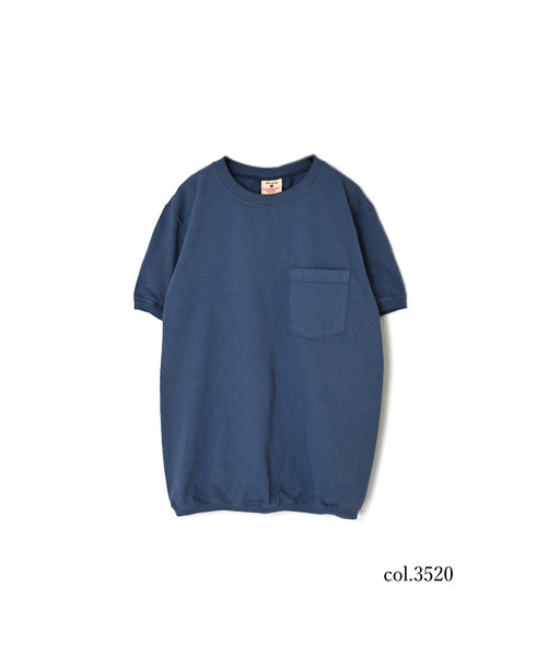 NGT9801P 7.2oz HEAVY WEIGHT COTTON CREW-NECK S/SL POCKET-T CUFF AND HEM RIB