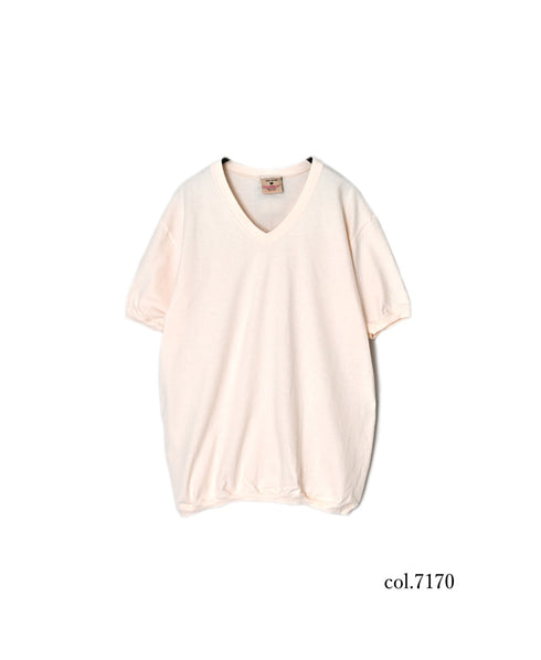 NGW1701 7.2oz HEAVY WEIGHT COTTON V-NECK S/SL TEE CUFF AND HEM RIB