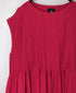 NMDS25312 80s ORGANIC COTTON VOILE PLAIN MINI PINTUCK F/SL DRESS WITH LINING