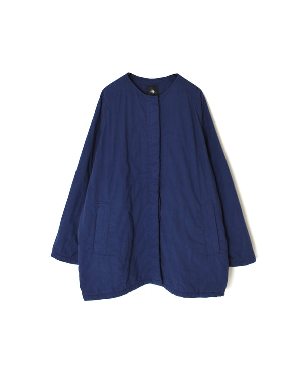 NMDS26202D 40s ORGANIC POPLIN (OVERDYE) RAGLAN SHORT COAT WITH VERTICAL STITCH
