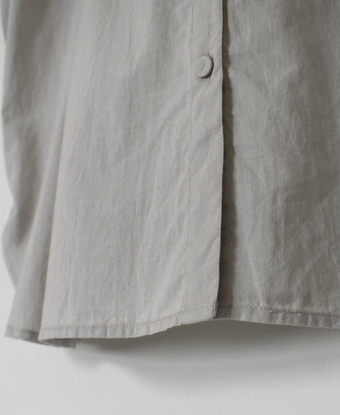 NMDS26224 60s ORGANIC CAMBRIC WITH EMB FRENCH/SLEEVE BANDED COLLAR EMB SHIRT