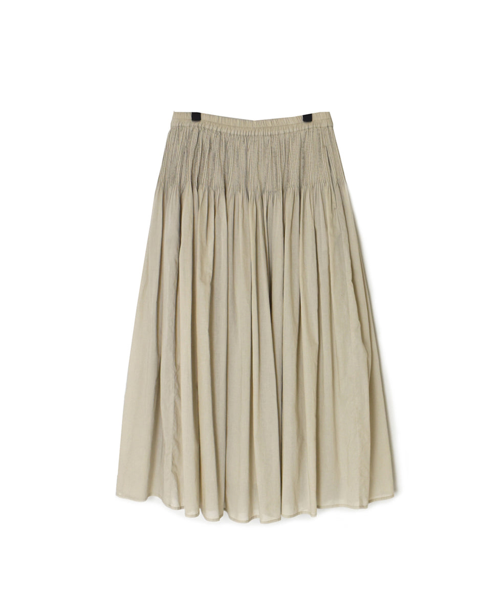 スカート MIK NMDS26245 80s ORGANIC COTTON VOILE MINI PINTUCK FLARED SKIRT