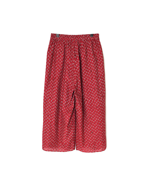 NMDS26255 80s VOILE SMALL GENTIANA BLOCK PRINT EASY PANTS