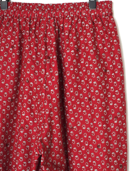 NMDS26255 80s VOILE SMALL GENTIANA BLOCK PRINT EASY PANTS