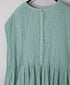 NMDS26503D 80s ORGANIC DOBIE CHECK OVERDYE CREW-NECK F/SL DRESS WITH PINTUCK