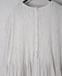 NMDS26503D 80s ORGANIC DOBIE CHECK OVERDYE CREW-NECK F/SL DRESS WITH PINTUCK