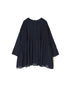 NMDS26511D 80s ORGANIC VOILE STRIPE (OVERDYE) CREW-NECK 3/4 SL SHIRT WITH MINI PINTUCK