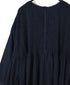NMDS26511D 80s ORGANIC VOILE STRIPE (OVERDYE) CREW-NECK 3/4 SL SHIRT WITH MINI PINTUCK
