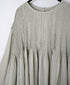 NMDS26511D 80s ORGANIC VOILE STRIPE (OVERDYE) CREW-NECK 3/4 SL SHIRT WITH MINI PINTUCK