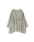 NMDS26511D 80s ORGANIC VOILE STRIPE (OVERDYE) CREW-NECK 3/4 SL SHIRT WITH MINI PINTUCK