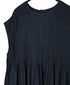 NMDS26513D 80s ORGANIC VOILE STRIPE (OVERDYE) CREW-NECK F/SL DRESS WITH PINTUCK