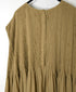 NMDS26513D 80s ORGANIC VOILE STRIPE (OVERDYE) CREW-NECK F/SL DRESS WITH PINTUCK