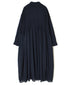 NMDS26514D 80s ORGANIC VOILE STRIPE (OVERDYE) BANDED SHIRT DRESS WITH MINI PINTUCK