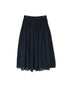 NMDS26515D 80s ORGANIC VOILE STRIPE (OVERDYE) MINI PINTUCK FLARED SKIRT