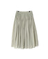 NMDS26515D 80s ORGANIC VOILE STRIPE (OVERDYE) MINI PINTUCK FLARED SKIRT