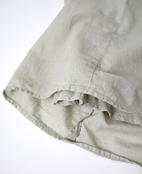 NMDS26515D 80s ORGANIC VOILE STRIPE (OVERDYE) MINI PINTUCK FLARED SKIRT