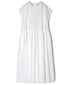 NMDS26523 60s ORGANIC CAMBRIC WITH EMB FRENCH/SL BACK OPENING DRESS