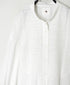 NMDS26524 60s ORGANIC CAMBRIC WITH EMB BANDED COLLAR MAXI SHIRT