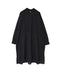 NMDS26524 60s ORGANIC CAMBRIC WITH EMB BANDED COLLAR MAXI SHIRT