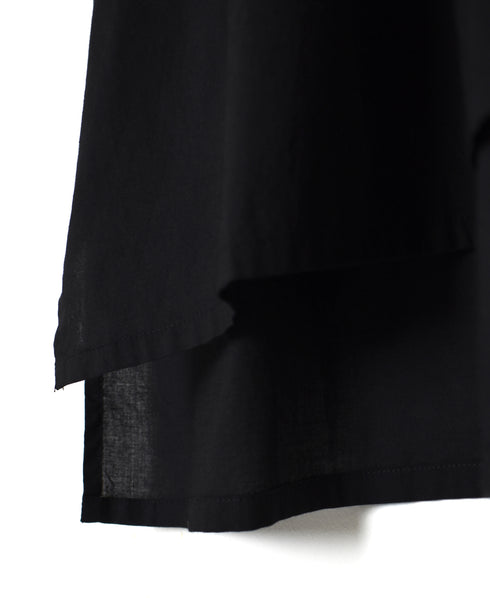 NMDS26524 60s ORGANIC CAMBRIC WITH EMB BANDED COLLAR MAXI SHIRT