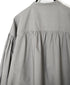 NMDS26531 60s ORGANIC POPLIN PLAIN BANDED COLLAR GATHERED SLEEVE SHIRT