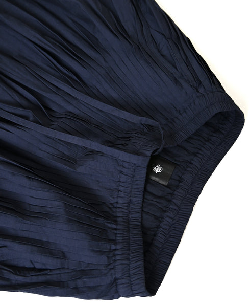 NMDS26535 60s ORGANIC POPLIN PLAIN PINTUCK FLARED SKIRT