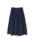 NMDS26535 60s ORGANIC POPLIN PLAIN PINTUCK FLARED SKIRT