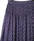 NMDS26545 80s ORGANIC VOILE GENTIANA BLOCK PRINT RAJASTHAN GATHERED SKIRT WITH LINING